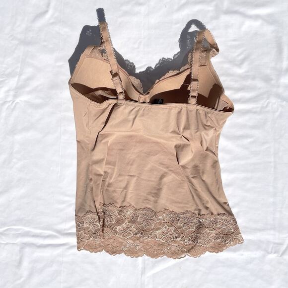 Le Mystere Rouge Lace Cami Top 34B Beige Underwire - Picture 3 of 5